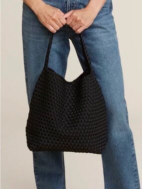 Naghedi Nomad Medium Hobo Tote in Onyx
